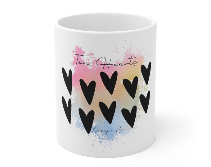 Ten Hearts Ceramic Mug