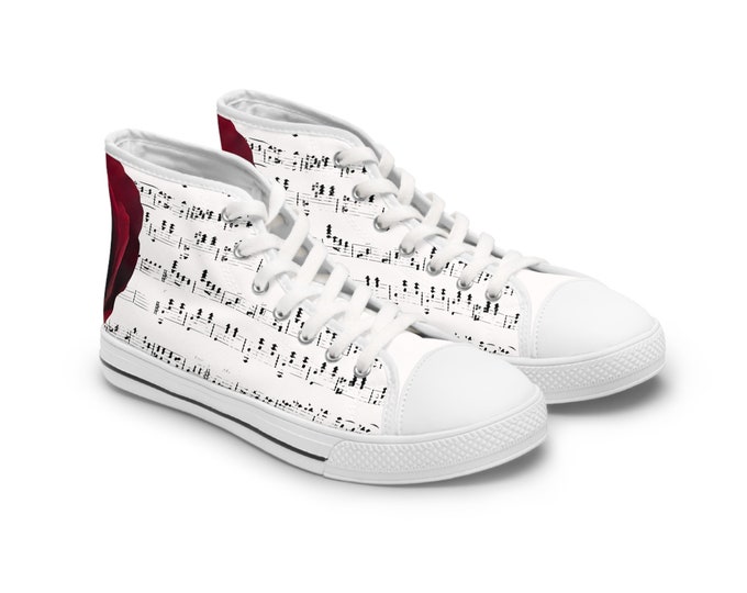 Women's Rose Music High Top Sneakers