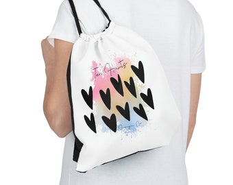 Ten Hearts Drawstring Bag