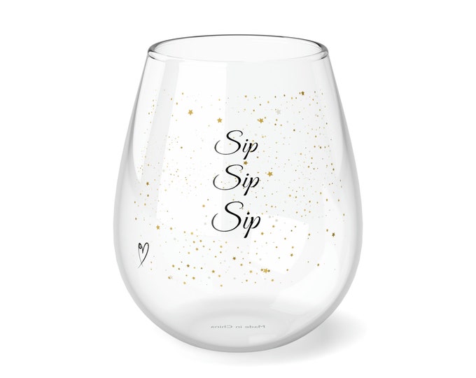 Sip Sip Wine Glass