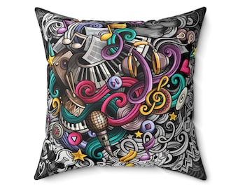 Play That Funky Music Square Pillow