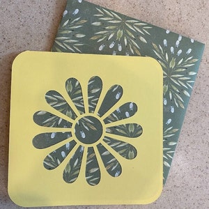 Carte de correspondance fleur fichier SVG, carte de voeux avec enveloppe incluse. Téléchargement numérique. Svg, dxf, png, pdf. Compatible avec Cricut et plus encore !
