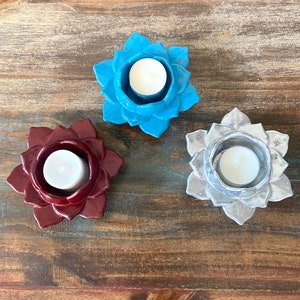 Made to order Cement Lotus Flower Tea Light Holder