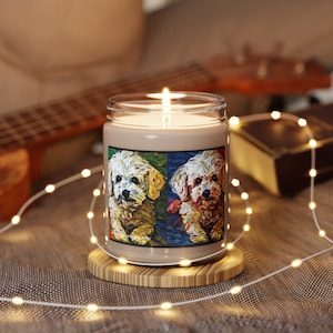 Chihuahua Scented Soy Candle, 9oz - Bichon Frise - Bichon Soy Candle