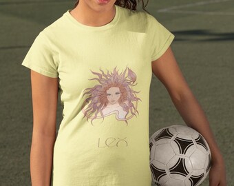 Leo Zodiac T-Shirt Bold Roar, Golden Heart, Spotlight Ready, Horoscope Tee
