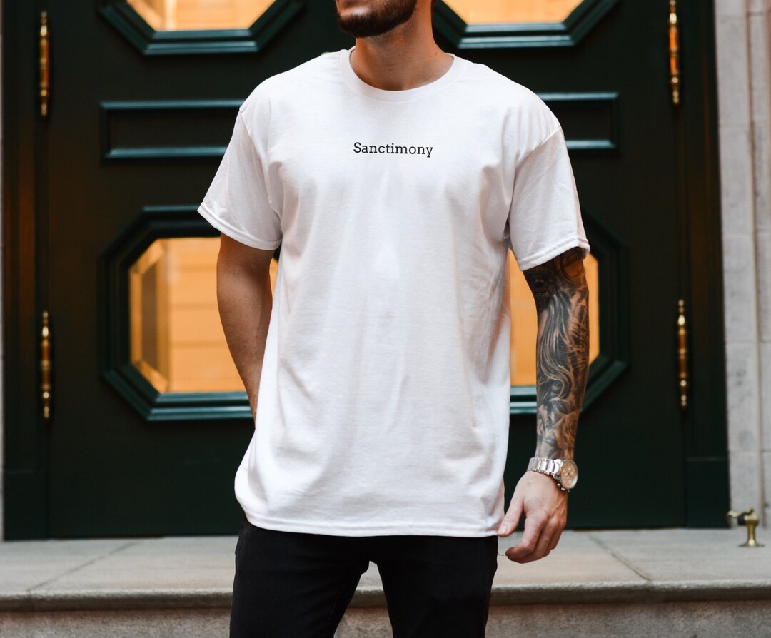 Mens T Shirt Mens Tee Graphic Mens Tee Sanctimony Mens T Shirt simple