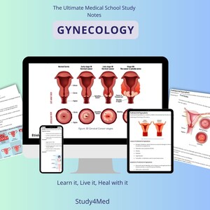 Gynecology Complete Study Bundle | Gyn summary | Medical School Notes | Gynecologist | Study Guide | Medical Student Gift | Cram Notes