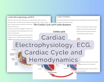 Cardiac Electrophysiology, ECG, Cardiac Cycle and Hemodynamics | Cardiology | Medical School Notes | Heart