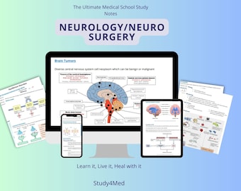 Medical Neurology & Neurosurgery Study Bundle | Nervous System Guide | Neurology and Neurosurgery Study Bundle |Medical School Bundle |