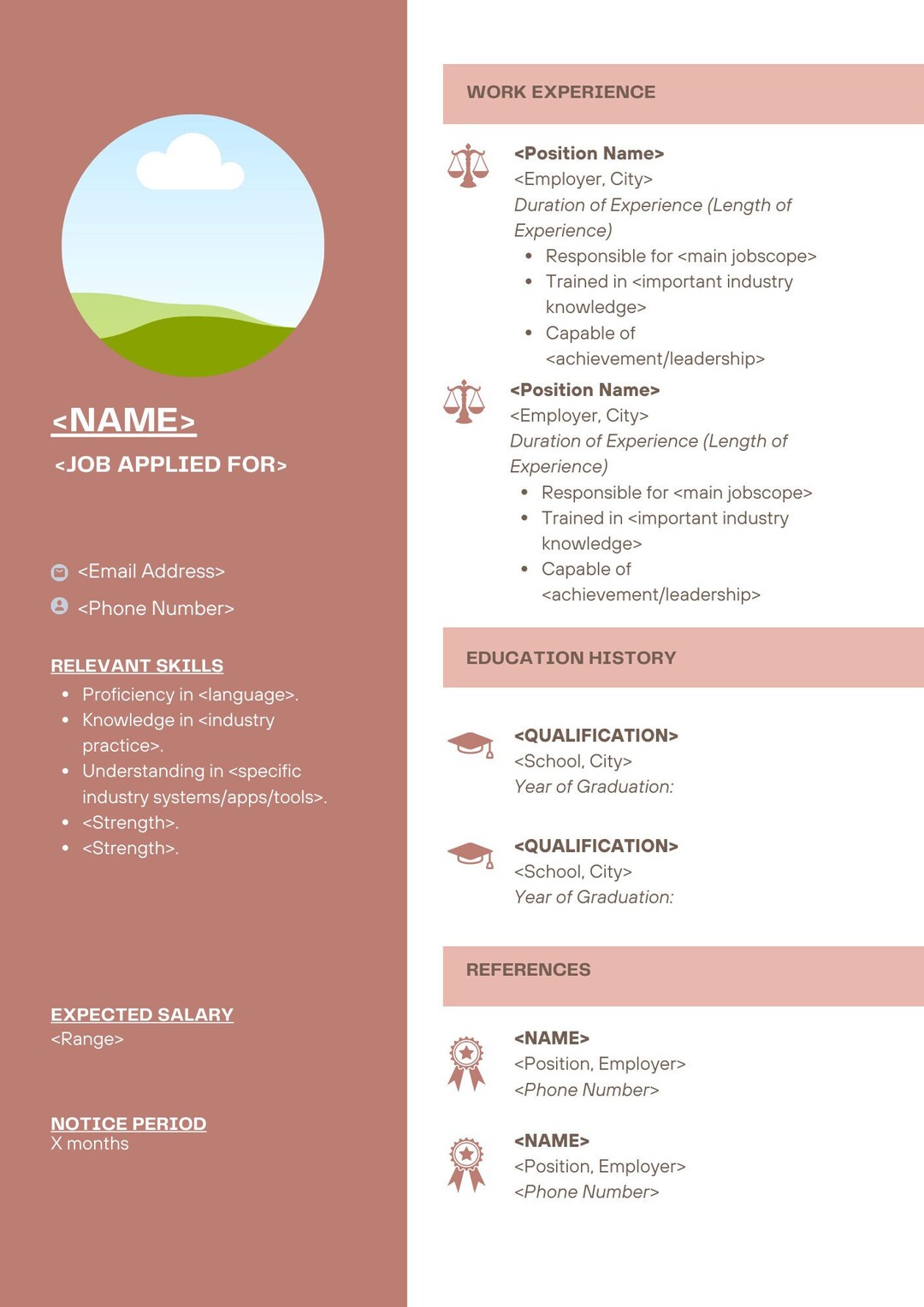 RESUME CV CANVA Template Etsy resume-cv-canva-template-etsy