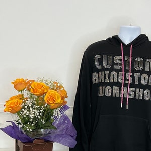 Pink Rhinestone Hoodie String