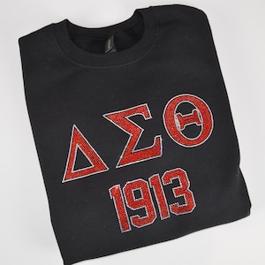 Delta Sigma Theta DST 1913 Sorority Rhinestone Shirt Bedazzled DST Sweatshirt