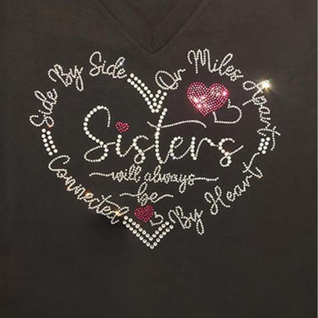 Sisters Rhinestone Shirt, Sisters Rhinestone Best Gift Shirt - Etsy