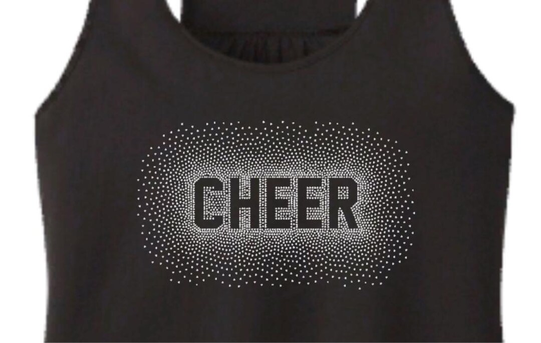 Rhinestone Cheer Tank Top: Personalized Cheerleading Shirt - Etsy