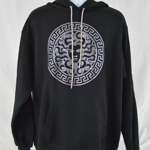 Rhinestone Medusa Hoodie: Greek Bling Sweatshirt