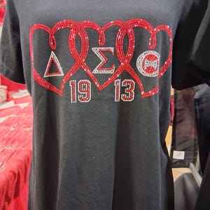 Delta Sigma Theta Rhinestone Shirt: DST Sorority Pride
