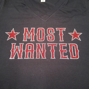 Most Wanted Rhinestone Cowboy Shirt: Western Concert Tee