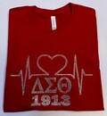 Delta Sigma Theta Sorority Shirt Rhinestone DST Shirt Delta Sorority Gift