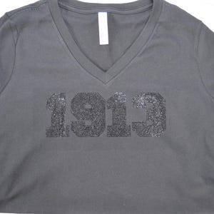 Delta Sigma Theta DST 1913 Sorority Rhinestone Shirt Black Bedazzled DST ShirtSweatshirt