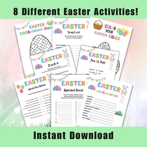 Easter Games For Kids, Easter Family Game, Easter Games Printable, Easter Party, Classroom Easter Games, Instant Download, Spring Game