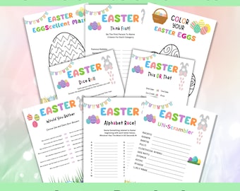Juegos de Pascua para niños: 8 actividades imprimibles (descarga inmediata)
