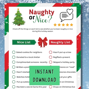 Frech oder schön Weihnachtsspiel, Weihnachtsspiele für Erwachsene, Büro-Partyspiele, Urlaubsspiele, Weihnachtsspiele für Erwachsene, Frech oder schön Liste