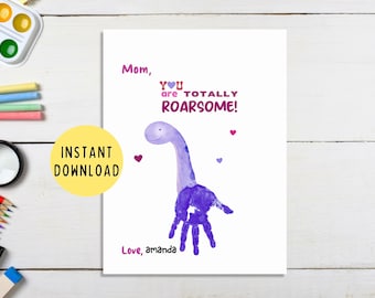 Muttertagskarte Mit Dino-Design – Süß, Holografisch, Inkl. Umschlag
