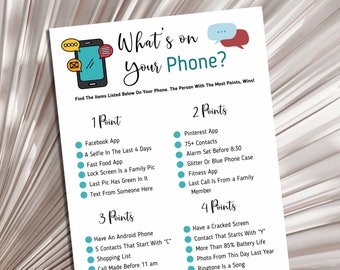 Cell Phone Game Family Reunion Game Birthday Party Game Christmas Party Game Printable Game Office Party Game Teen Party Game Summer Game
