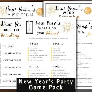 New Year&#39;s Eve Games, New Years Party Games, New Years Eve Party Game 2024, New Years Trivia Game,New Years Eve, Music Trivia, Phone Game