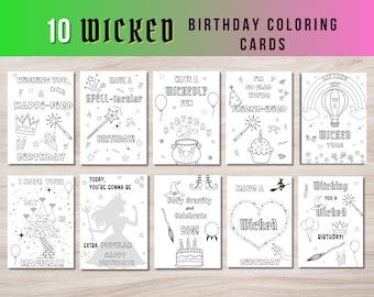 Tarjetas de cumpleaños para colorear: Tarjetas de felicitación imprimibles para imprimir (Descarga en PDF)