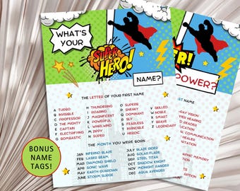 Superhero Party Game Pack: Villain or Hero Birthday Games (PDF Download
