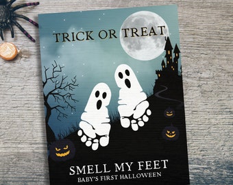 Ghost Footprint Art: Halloween DIY Kids Craft (Digital Download)