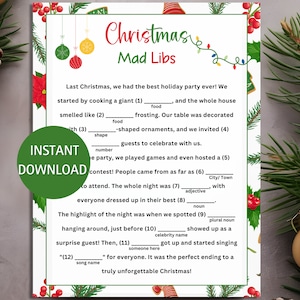 Gra „Szalona Liba” na Boże Narodzenie: Gra na imprezę świąteczną do druku w formacie PDF