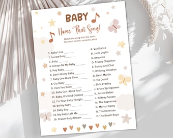 Babyparty-Spiel: Minimalistische Baby-Party-Aktivität (PDF Download)