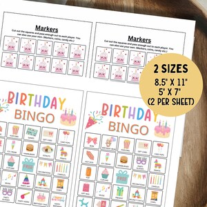 Birthday Bingo, Bingo Cards, Printable Game, Pastel Kids Birthday ...