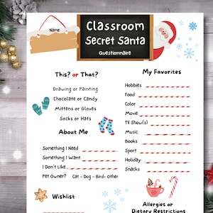 Wichtel zum Ausdrucken für Kinder, Klassenzimmer Wichtel, Wunschliste für Kinder, Fragebogen zum Thema Geschenkwechsel, Fragebogen zum Thema Weihnachtsgeschenkwechsel