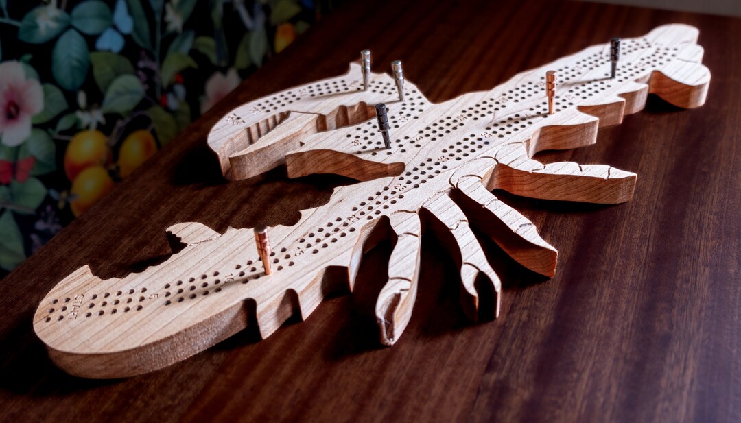 Lobster Cribbage Board Etsy
