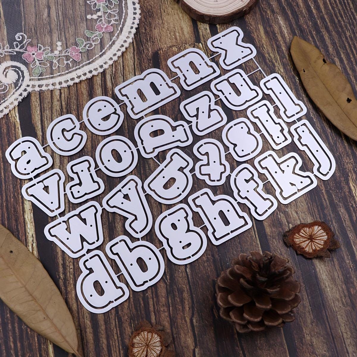 Large Lowercase Alphabet Metal Cutting Dies – 26 Piece Set For Card Making & Crafts