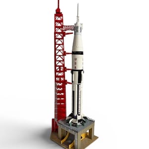 NASA Saturn 1B Rocket & Pad 34 - Échelle 1/200 - Édition fichier numérique STL