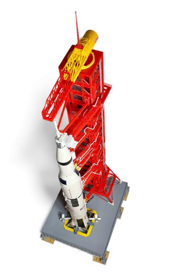 NASA Saturn V Launch Umbilical Tower Model - 1/144 Scale - Digital