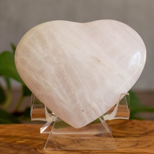 Mangano Calcite Heart | Natural Polished Calcite Crystal | Pink Calcite Stone