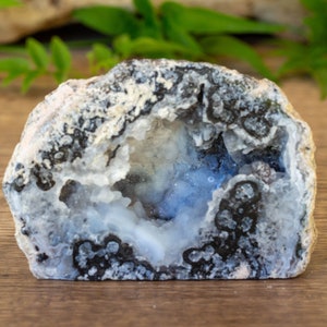 Trancas Geode | Polished Cut Base Crystal | Natural Sparkly Trancas Geode