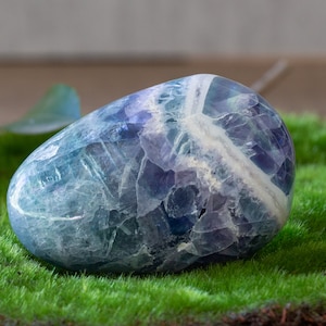 Fluorite Freeform | AA Quality Polished Green Fluorite | Large Tumble Pebble Fluorite