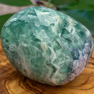 Fluorite Freeform | AA Quality Polished Green Fluorite | Large Tumble Pebble Fluorite