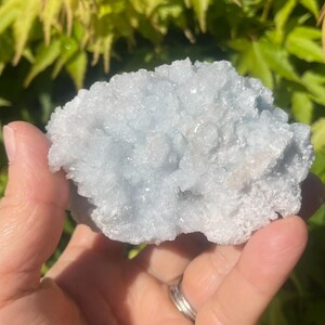 Blue Aragonite Crystal Cluster  | Natural Blue Aragonite Stone | Stunning Blue Aragonite Raw Specimen