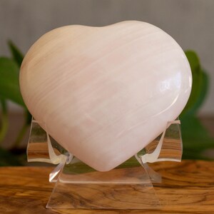 Mangano Calcite Heart Crystal | Natural Pink Calcite Stone