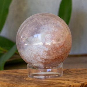 Unique Pink Amethyst Sphere | Purple Polished Amethyst Sphere | Large Natural Stone