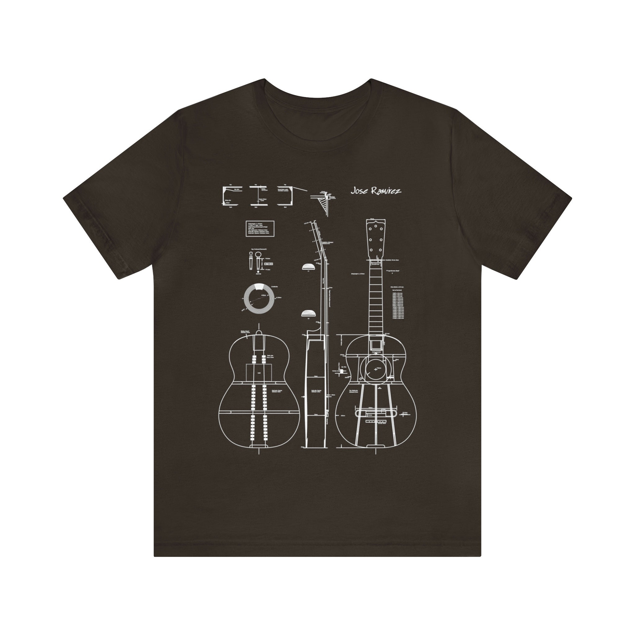 Classical Guitar Jose Ramirez Blueprint T-Shirt (w)