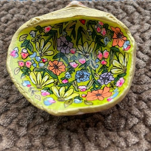 Floral Hand Painted Shell