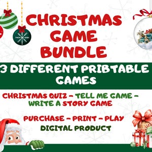Christmas Party Game Bundle, Holiday Party Game, Xmas Party Games, Adult Christmas Game, Christmas Game Cards, Christmas Trivia